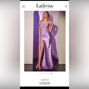 Lavender Strapless Maxi Prom Dress - size 4 - NWT